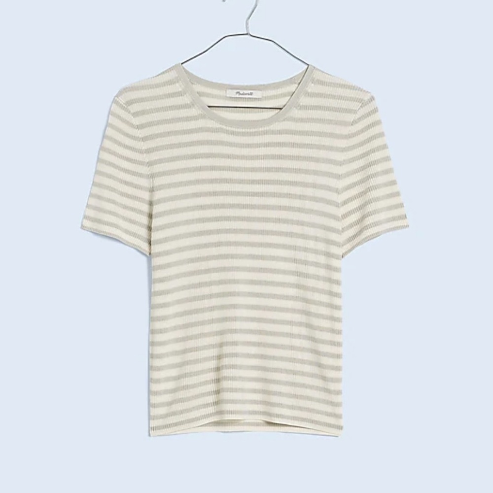 NWT Madewell Micro-Rib Sweater Tee
